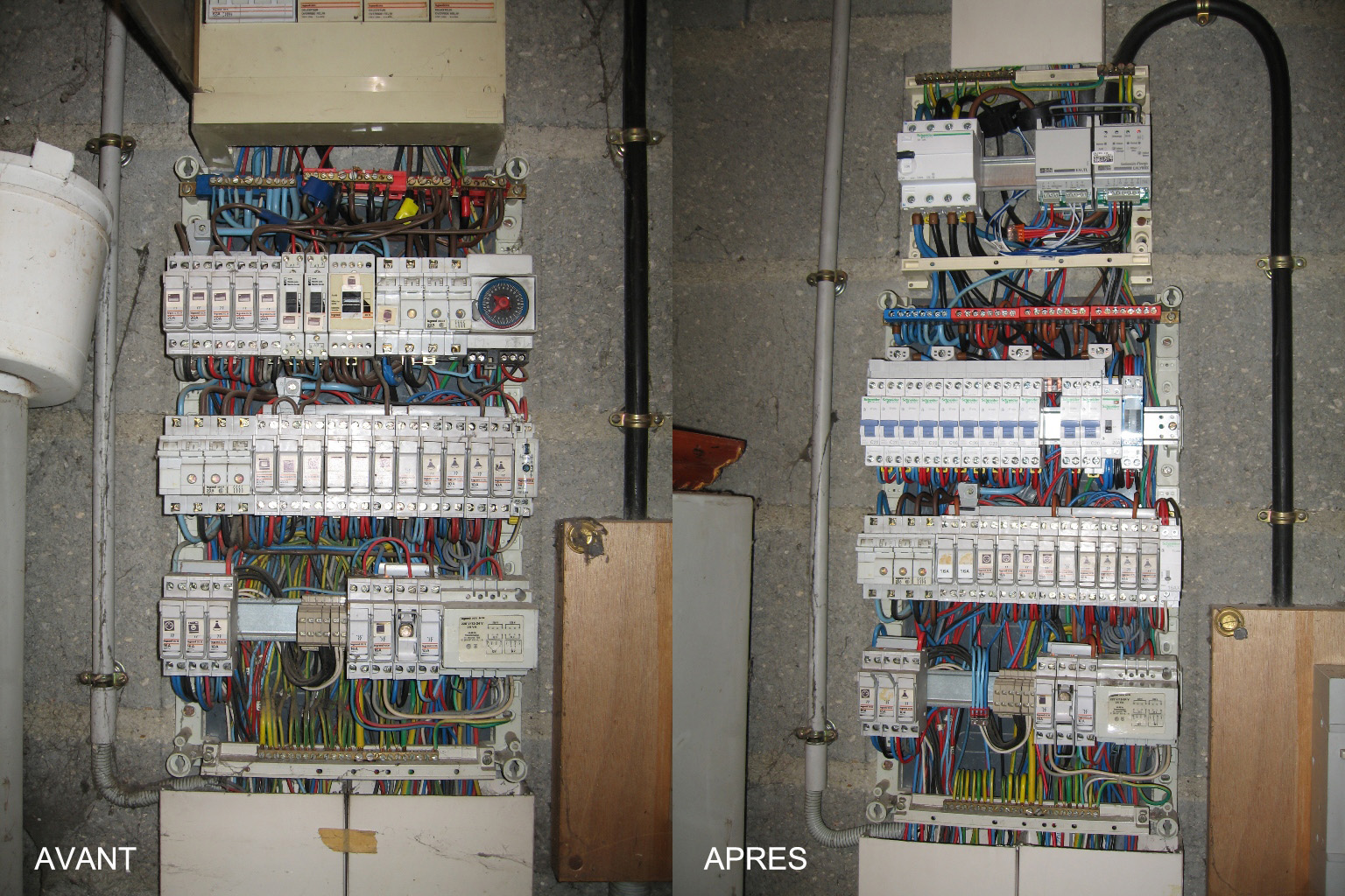 Remplacement du panneau électrique  Panneau électrique à disjoncteurs et  panneau électrique à fusibles